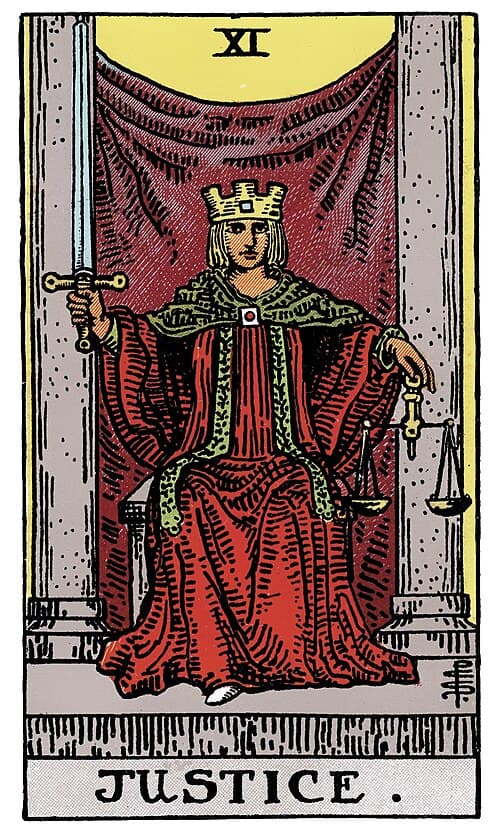 Justice Reversed Tarot Card