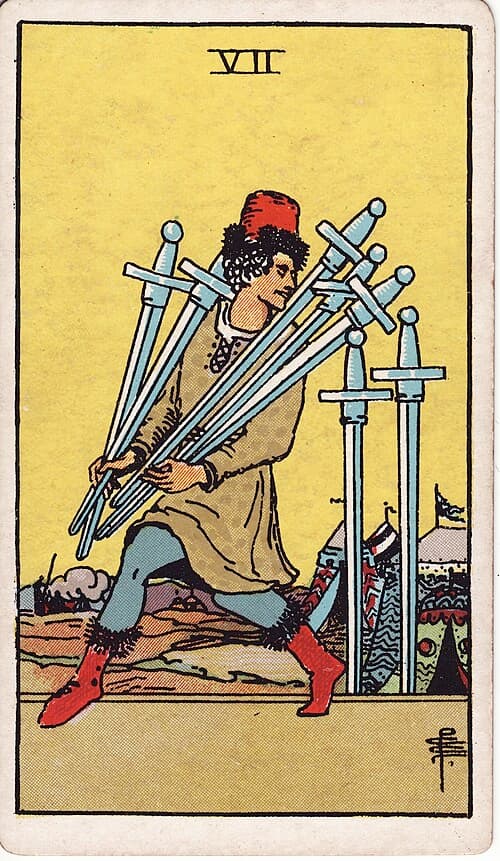 Seven of Swords Tarot Card