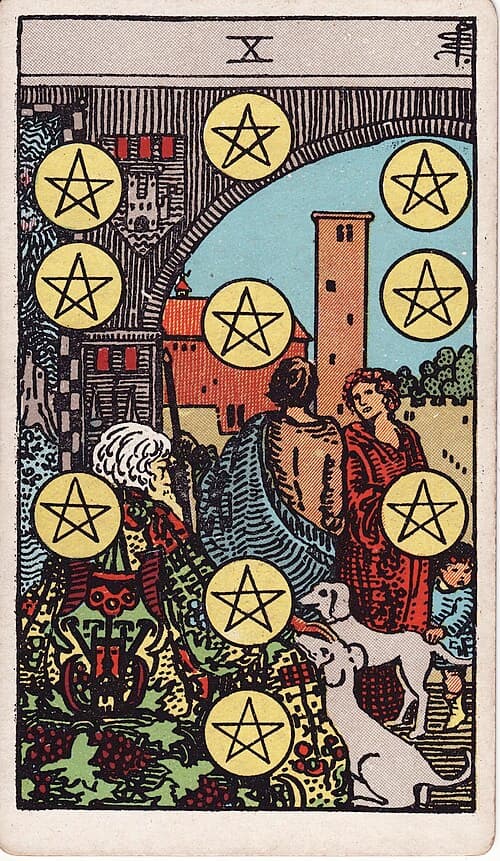 Ten of Pentacles Tarot Card