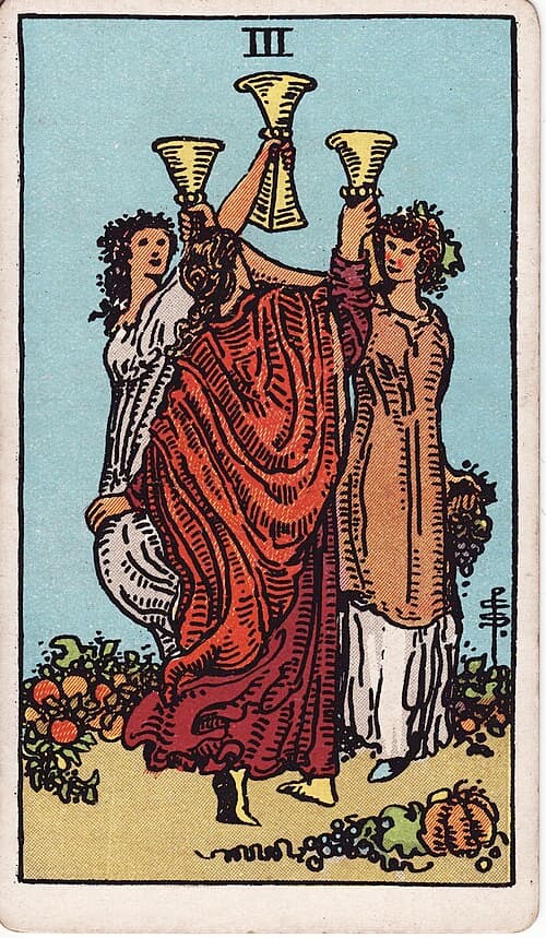 Three of Cups Tarot Card